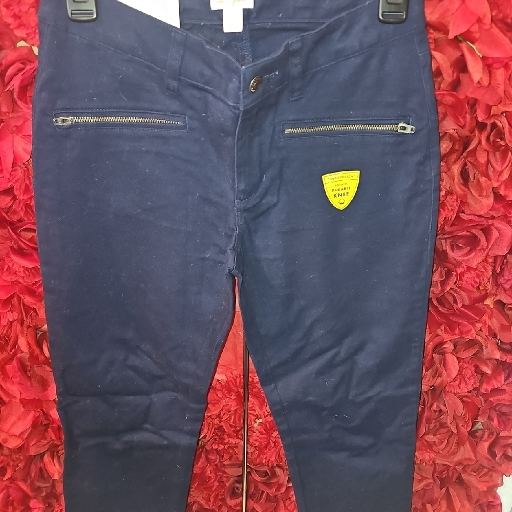Cat & Jack NWT Girls Navy Blue Pants with Zipper Pockets Size 12